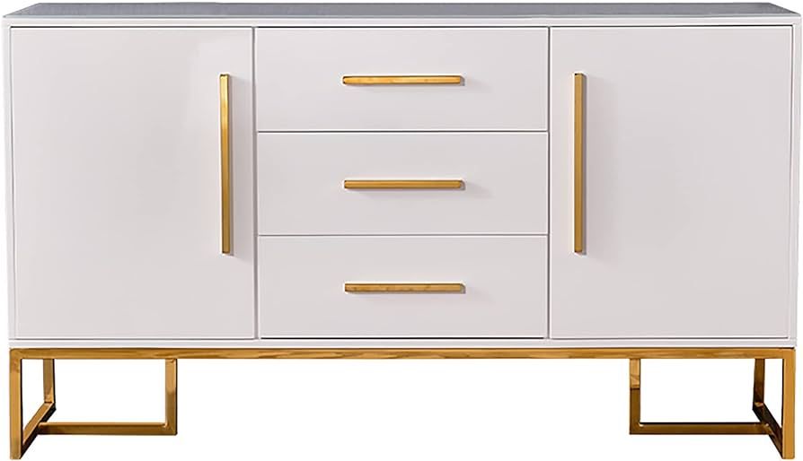 Pucloce Storage Sideboard Cabinet Modern Buffets & Sideboards w/Storage 2 Doors and 3 Drawers Sol... | Amazon (US)