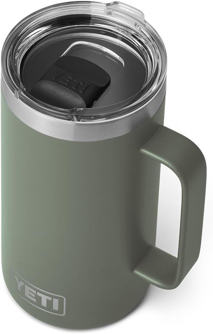 YETI Rambler 24 oz Mug, Vacuum Insulated, Stainless Steel with MagSlider Lid, Camp Green | Amazon (US)