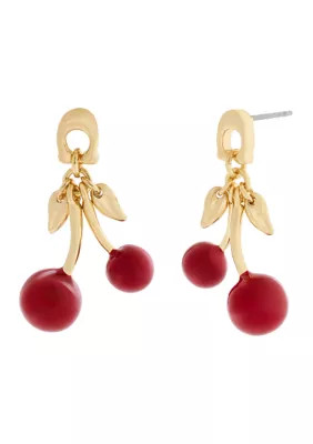 COACH Signature C Cherry Drop Earrings | Belk
