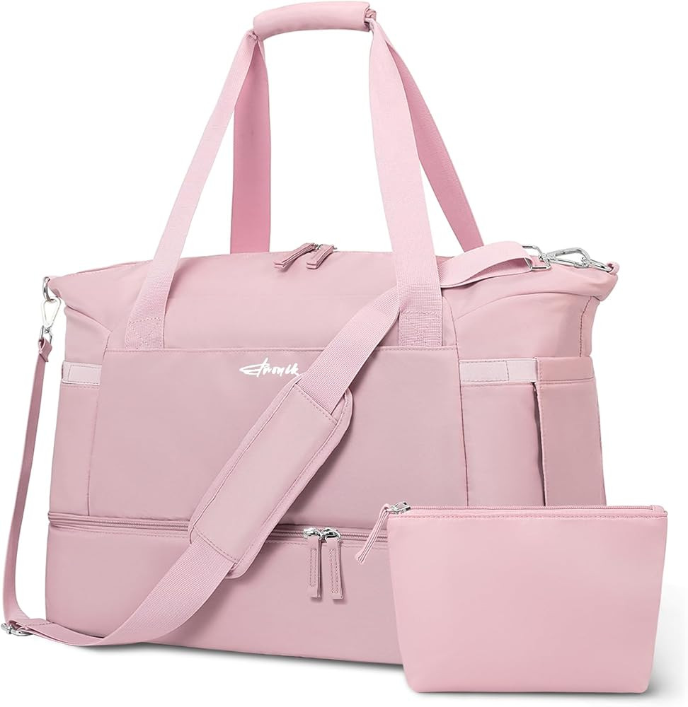 Gym Bag for Women, Personal Item Travel Bag with Shoes Compartment for Trip | Amazon (US)