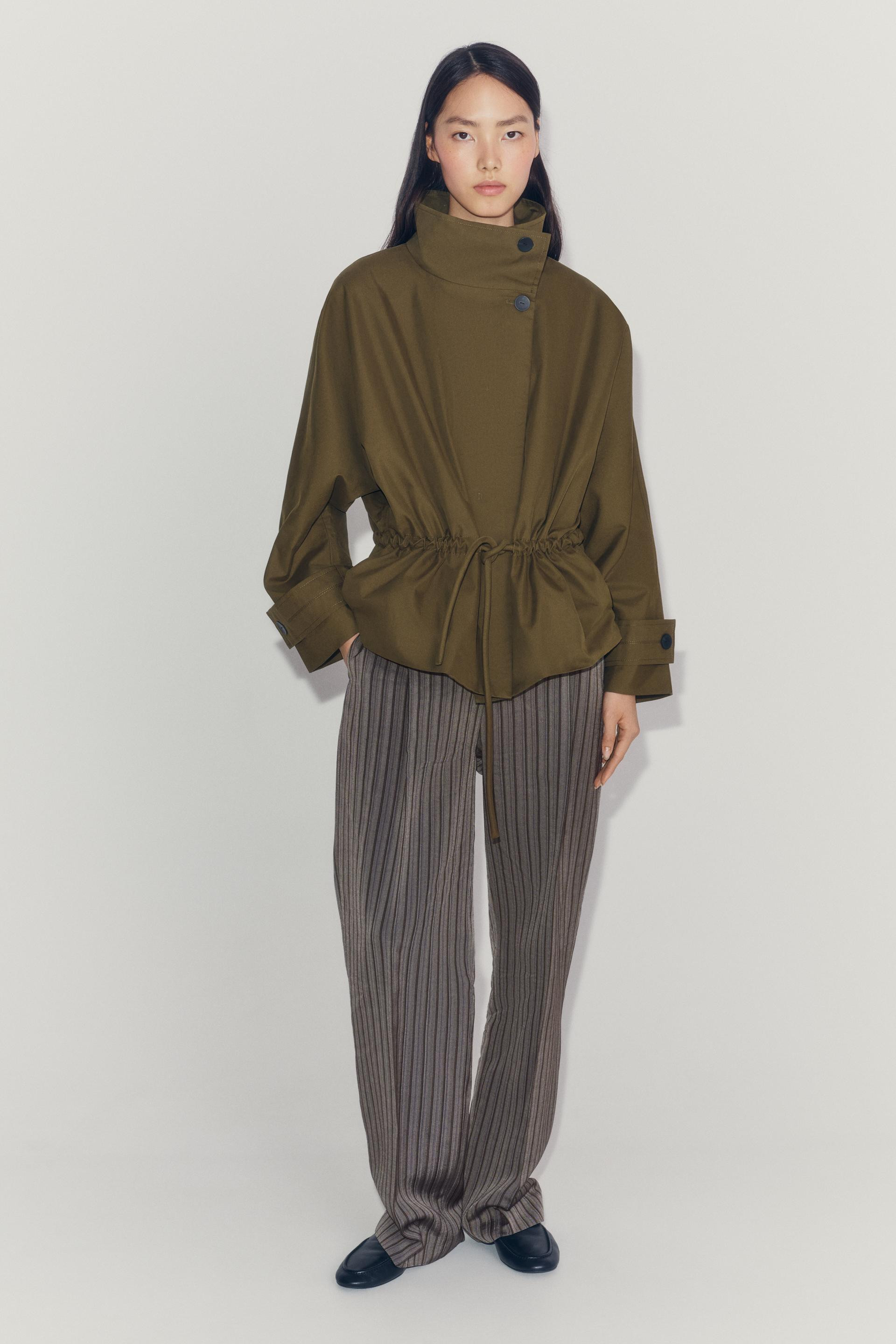 Zara - Zw Collection Oversized Parka - Olive Green - L - Woman | Zara US