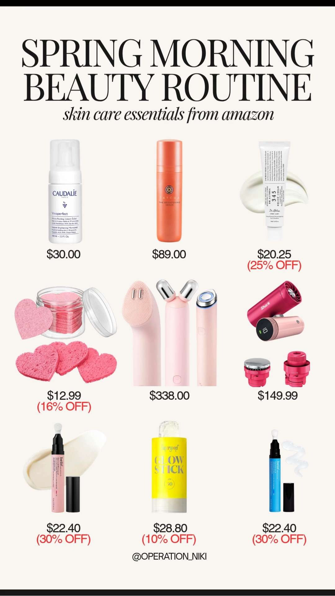 Wake up your skin for the new season with these Spring Morning Beauty Routine essentials from Amazon. 🌸✨ There is nothing like a fresh, hydrated base to start your day feeling bright and ready.

From gentle cleansers to that perfect lightweight SPF, these skin care favorites are my go-to for a healthy spring glow. It is the ultimate morning ritual to refresh your complexion and keep your skin protected all day long. 🧴☁️



Follow for more @OPERATION_NIKI on IG, TikTok, & Facebook

#SpringMorning #SkinCareRoutine #MorningRoutine #AmazonBeauty #SpringRefresh #GlowUp #SkinCareEssentials #SelfCare #OperationNiki #HealthySkin #SpringClean2026 #BeautyFavorites #AmazonSpringSale #BigSpringSale #AmazonDeals #SpringSale2026 

 #LTKmorningroutine #LTKselfcare #LTKBeauty
