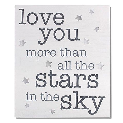 Wendy Bellissimo™ "We Love You More" Wood Wall Art | Bed Bath & Beyond