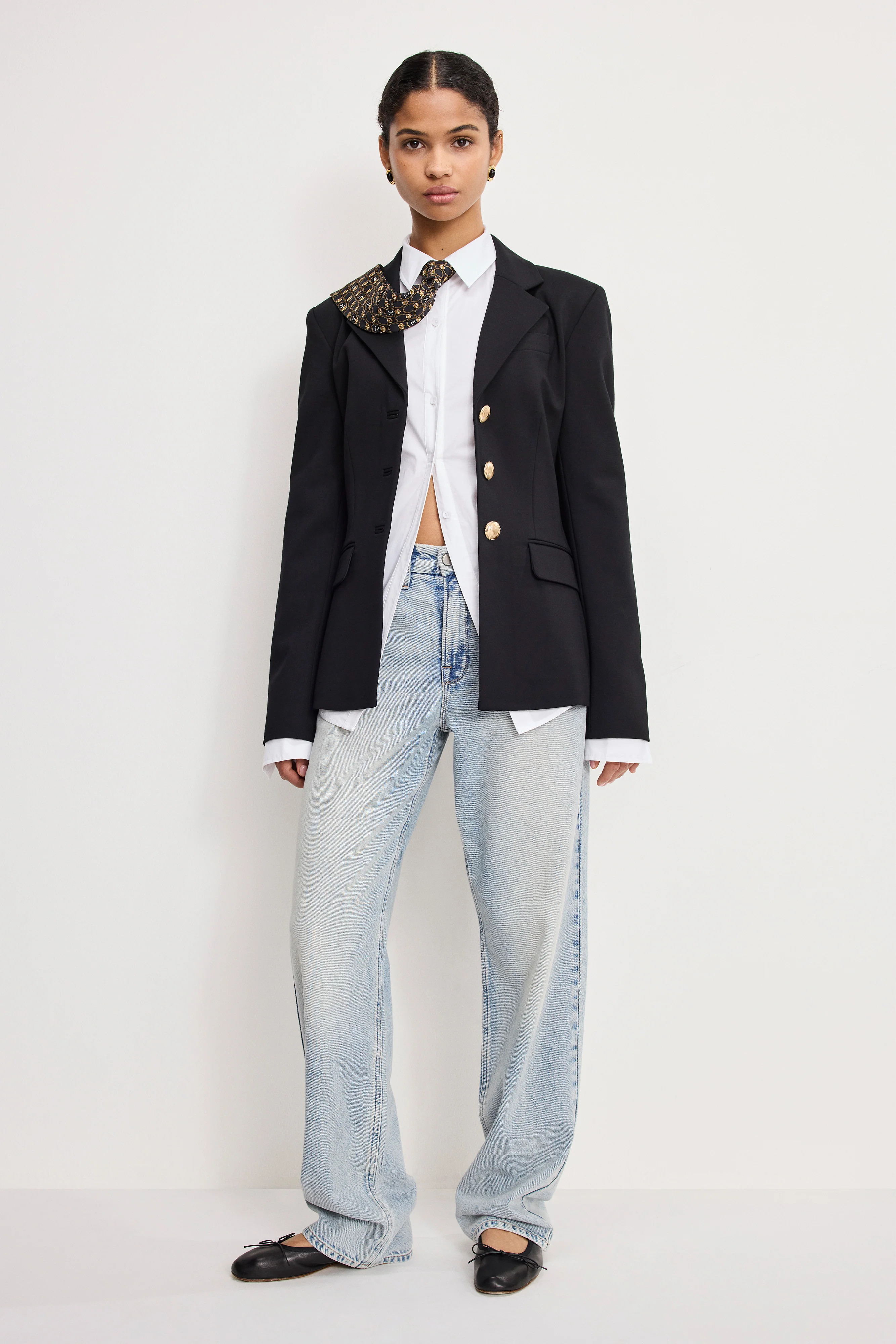 SOFT STRETCH PONTE CLASSIC BLAZER | BLACK001 - GOOD AMERICAN | Good American