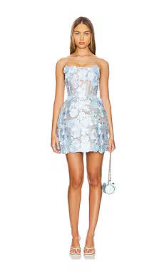 Bronx and Banco Jasmine Maraya Mini Dress in Powder Blue from Revolve.com | Revolve Clothing (Global)