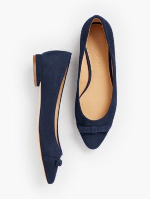 Edison Bow-Detail Flats - Solid | Talbots