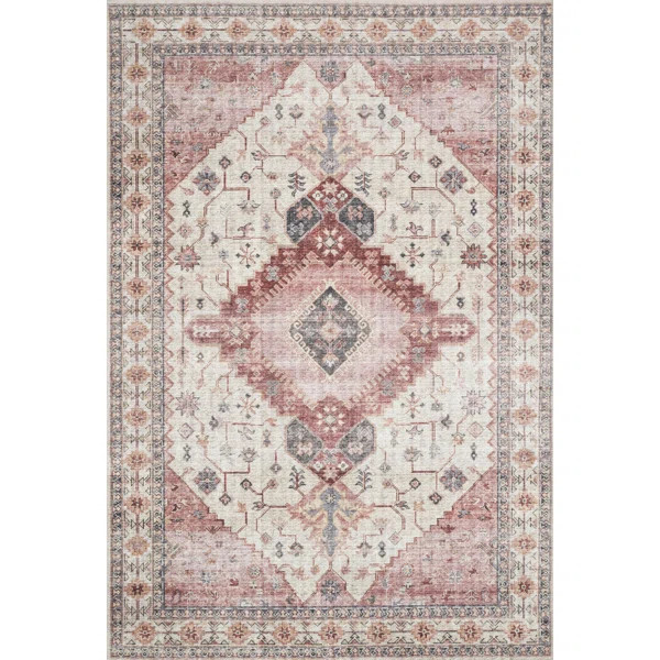 Gelo Ivory/Berry Area Rug | Wayfair North America