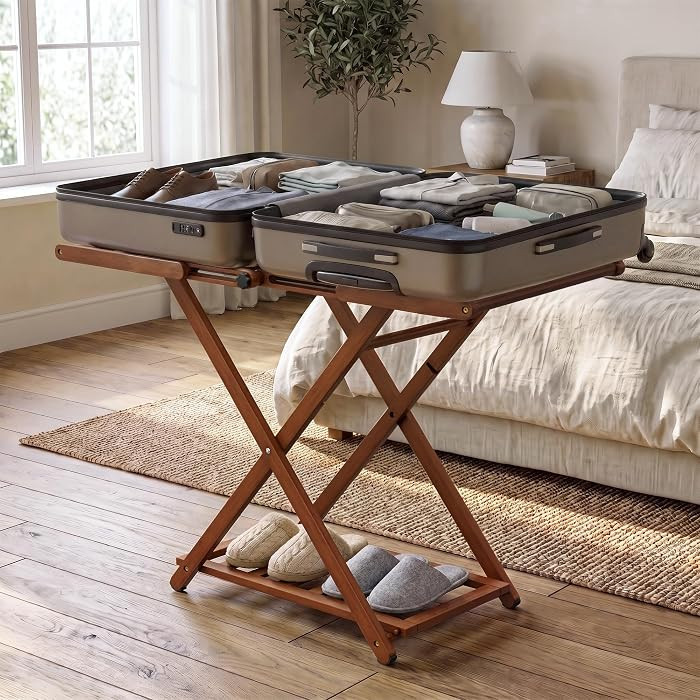 Expandable & Fully Assembled Foldable Luggage Rack for Guest Room | Amazon (US)