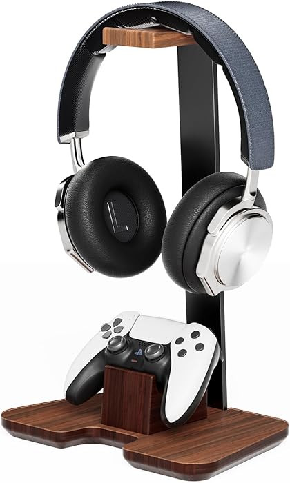 Controller Stand Wood Headphone Stand for Desk Gaming Desk Accessories Controller Holder for Gami... | Amazon (US)