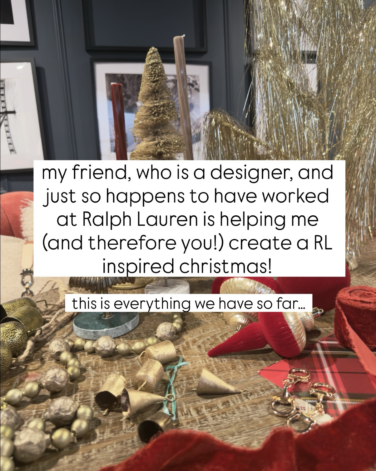 RALPH LAUREN INSPIRED CHRISTMAS coming your way! you don’t need to hire a designer to help you this year, because i did and i’m going to share everything with you! ✨

soooo, i have this INSANELY talented friend, jennie, who just so happens to be a designer AND just so happened to have work at RALPH LAUREN!! she’s going to show us everything we need to create a ralph lauren christmas including vignettes, gift wrap, and of course the tree! annnnd, yep we’re shopping at the usual spots….target, walmart, amazon! 

i’m so excited for this and SO grateful to jennie. 


ralph lauren christmas. christmas nostalgia. home decor. decorating for the holidays. holiday decor. 

#LTKSeasonal #LTKHoliday #LTKHome