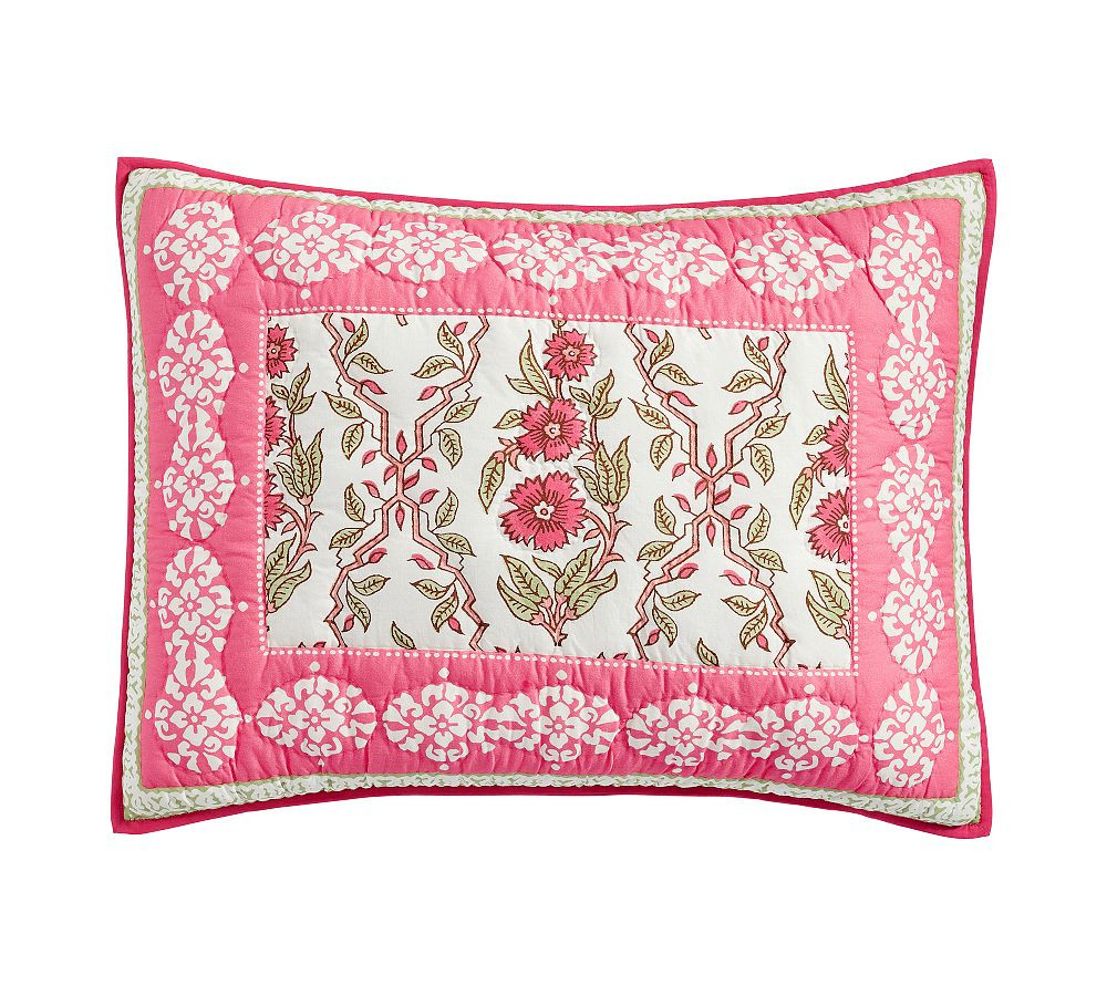 Roller Rabbit Trellis Floral Quilted Sham, Warm Multi, Standard | Pottery Barn (US)