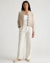 100% Organic Cotton Cropped Cardigan | Quince