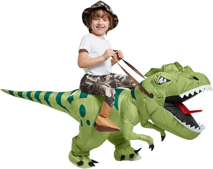 One Casa Inflatable Dinosaur Costume Riding T Rex Air Blow up Funny Fancy Dress Party Halloween C... | Amazon (US)