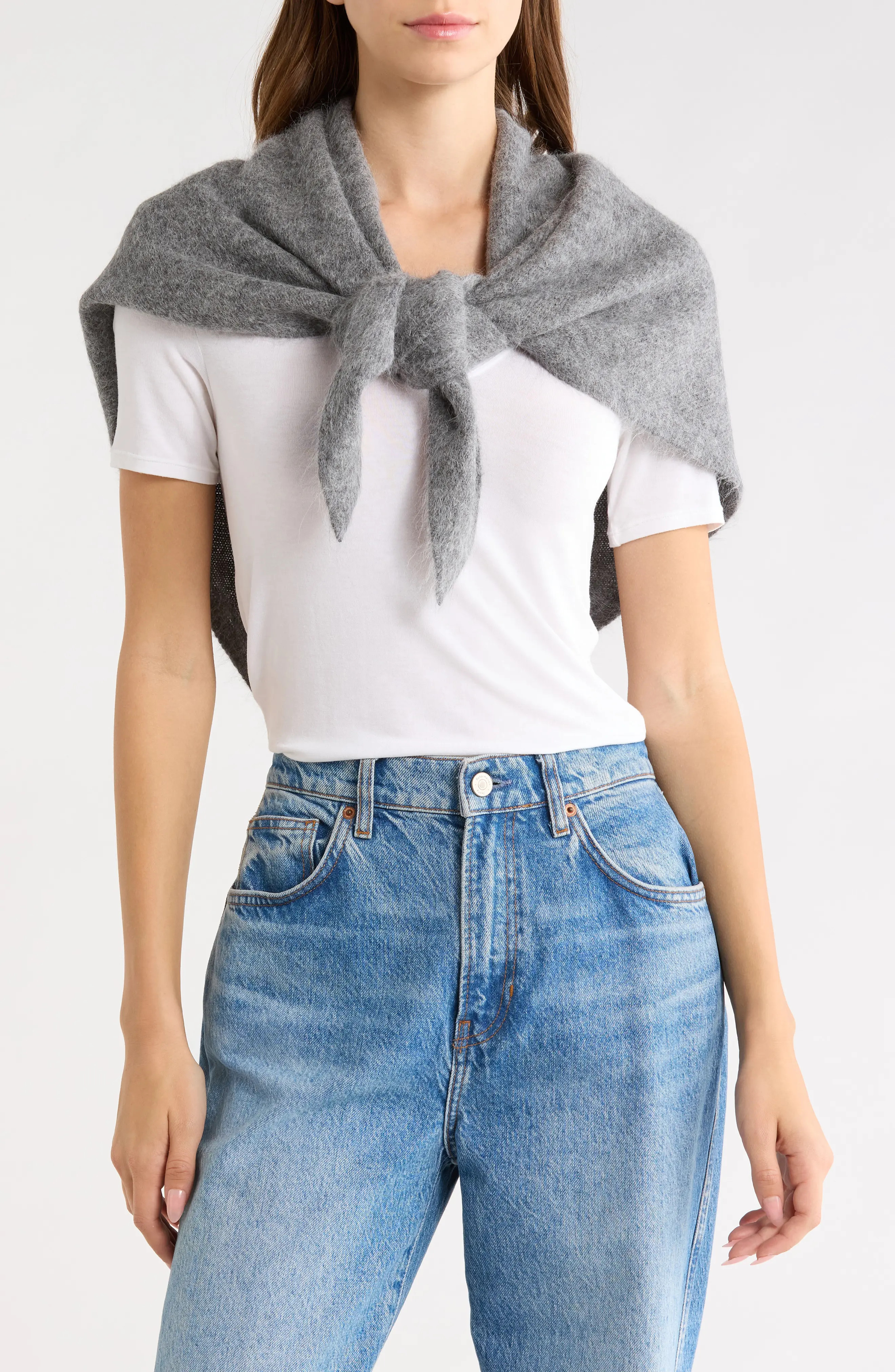 Reformation Emma Baby Alpaca Blend Triangle Scarf (Women) | Nordstrom | Nordstrom