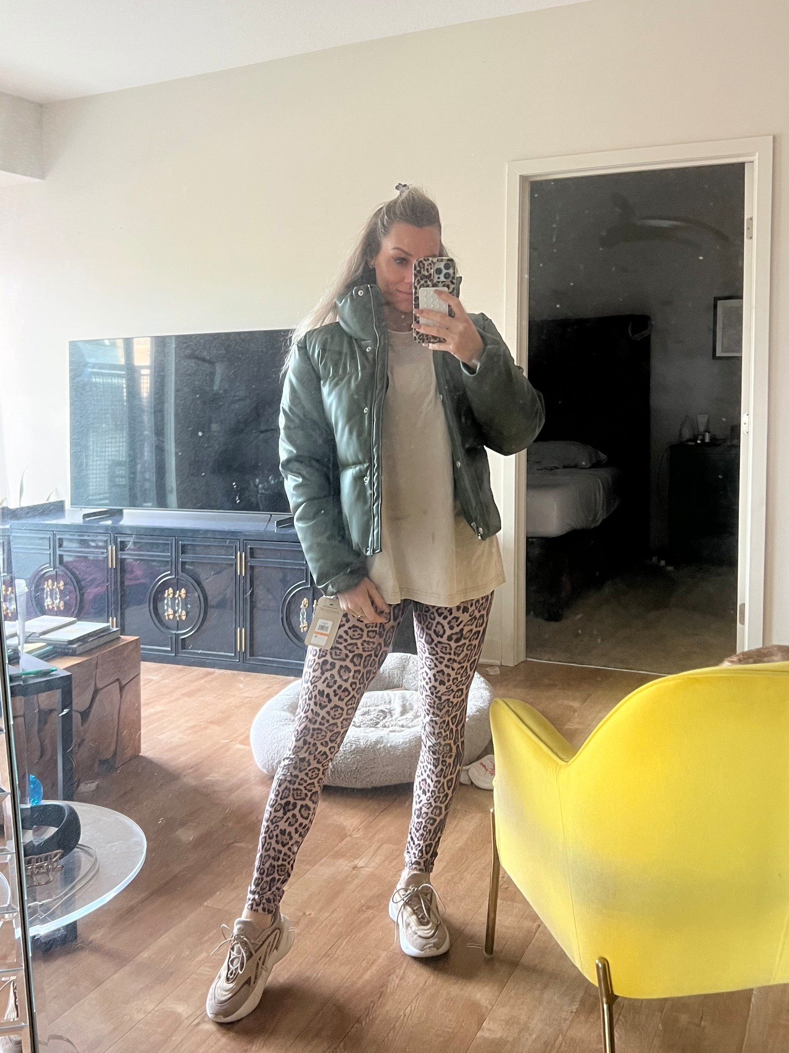 Had to clip the tags on this leather puffer jacket because it’s on sale! It’s such a fun army green color for spring.

#LTKSaleAlert #LTKStyleTip