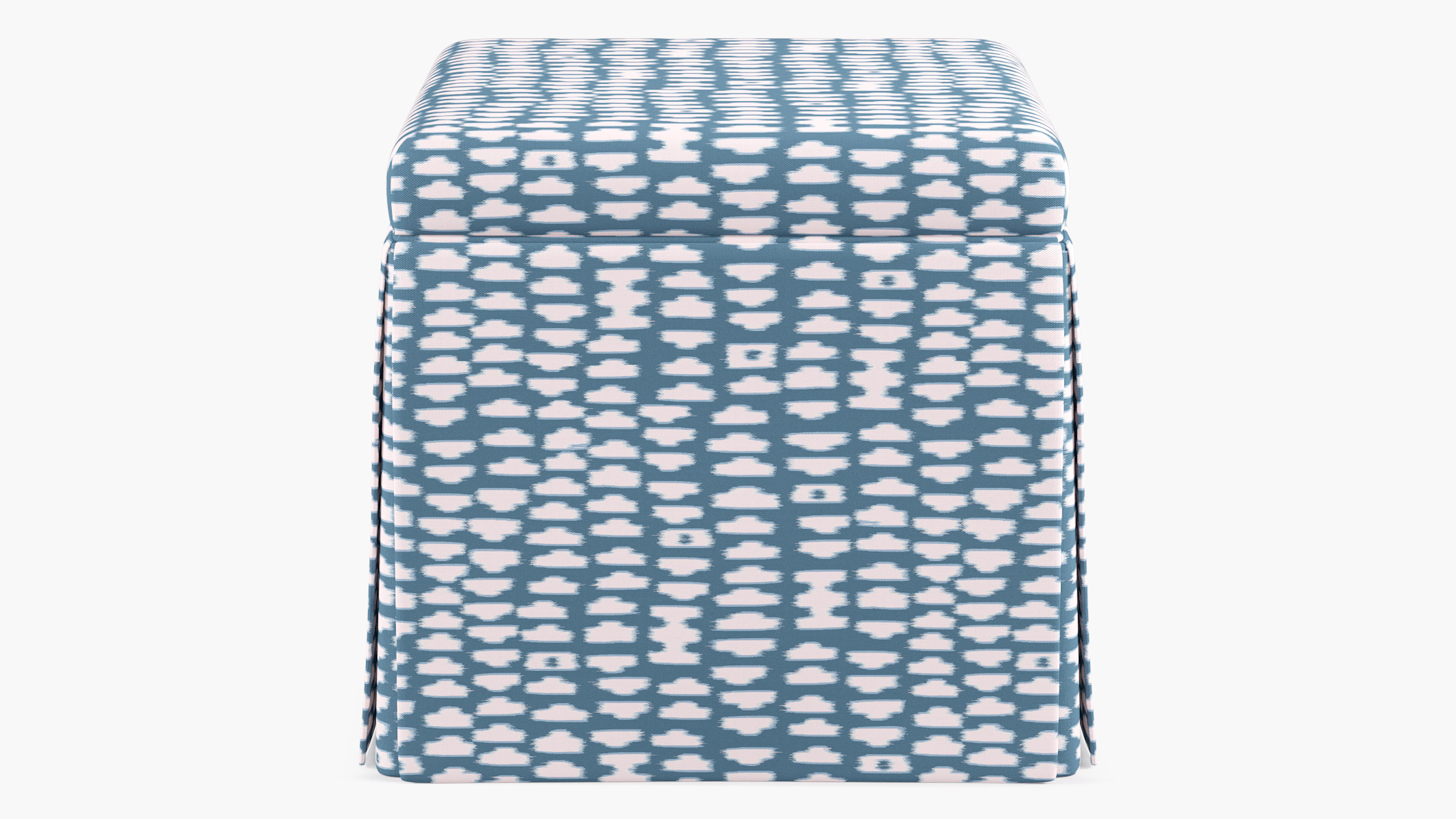 Skirted Storage Ottoman | The Inside