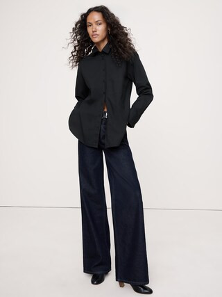The Oversized Shirt in Cotton Poplin | Banana Republic (CA)