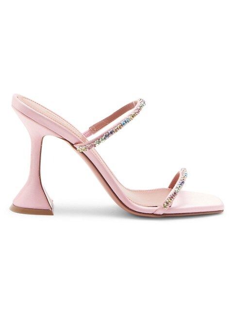 Gilda Crystal-Embellished Satin Mules | Saks Fifth Avenue