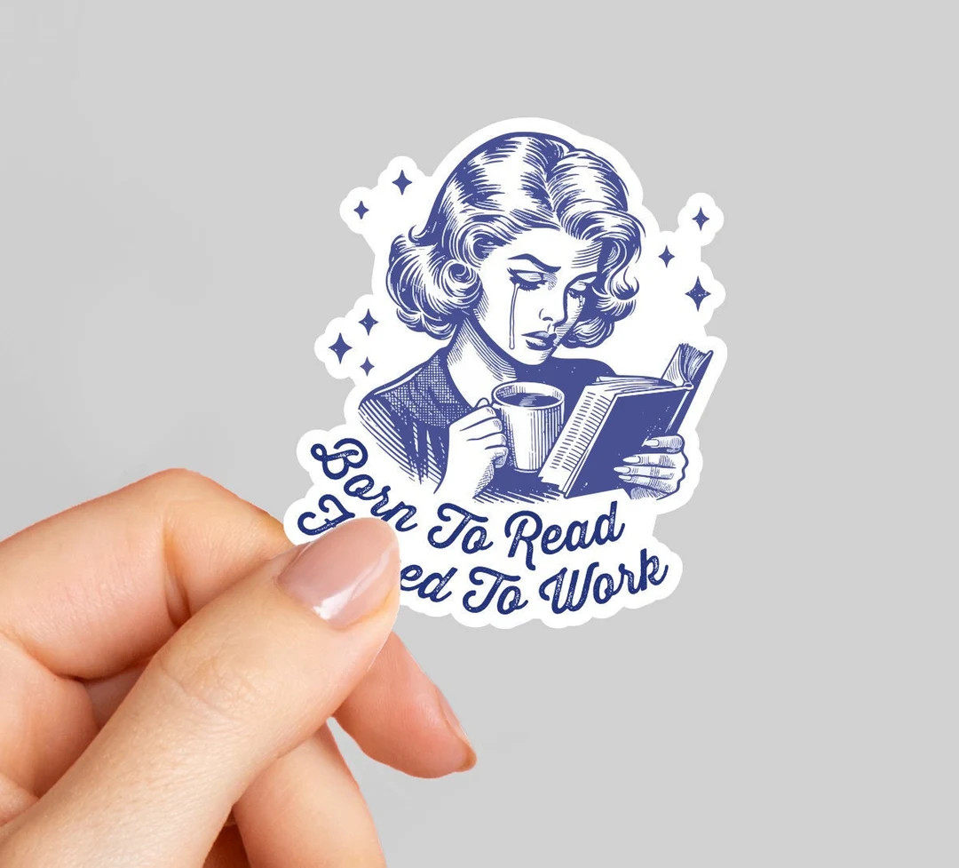 Born to Read Forced to Work Sticker, Tumbler Sticker, Book Lover, Bookish Gift for Her, Spicy Boo... | Etsy (US)