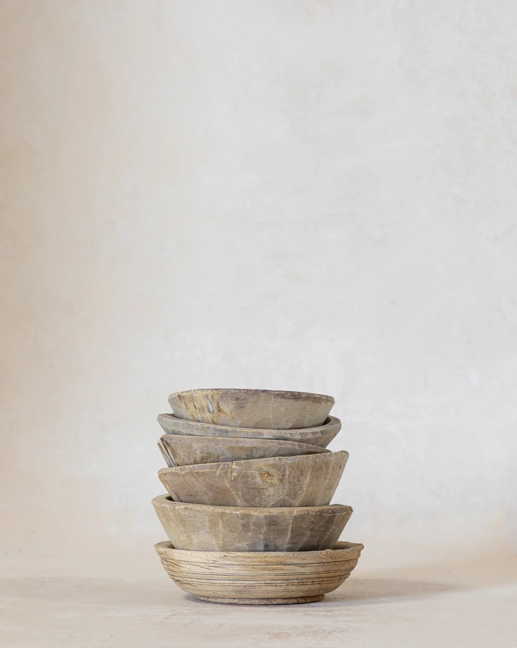 Vintage Light Wooden Bowl | McGee & Co.