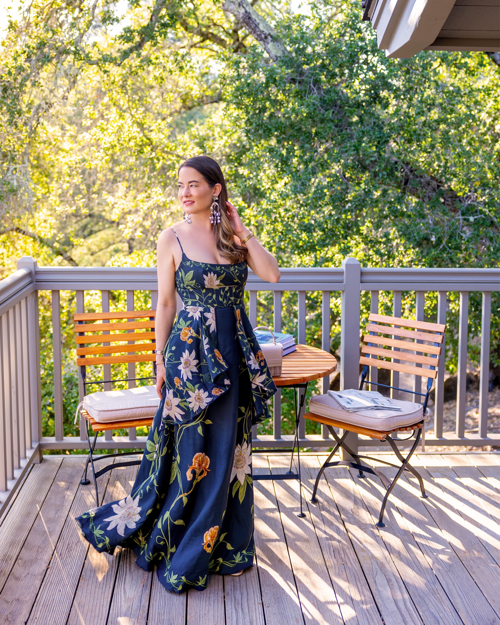 chinese dress ladies Nymph. Bohemian Tiered Linen Maxi Dress – ELF main image 0