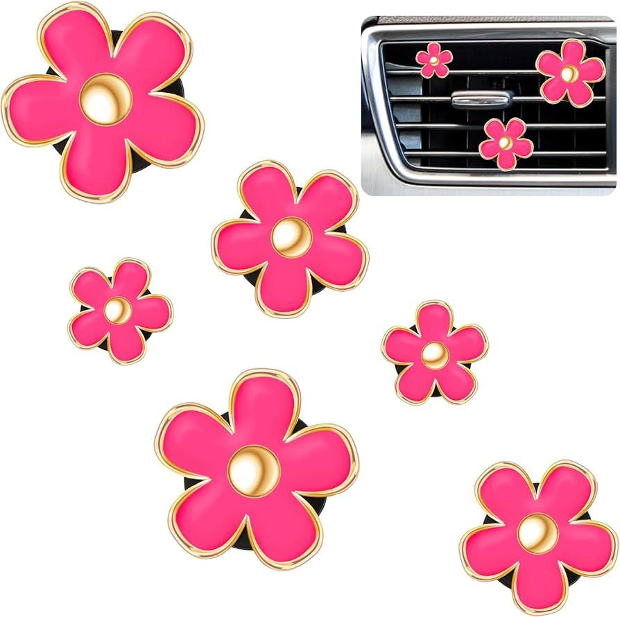 Frienda 6 Pcs Daisy Flower Air Vent Clip Air Freshener Outlet Clip Car Air Conditioning Clip Char... | Amazon (US)