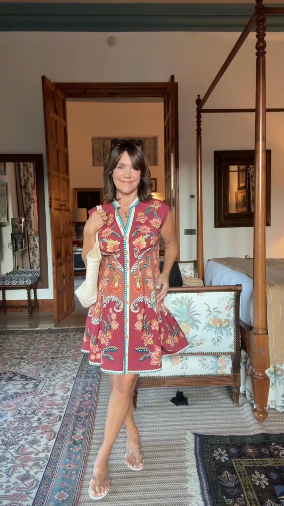 Lost my luggage flying from Portland to Mallorca, and finally got it back!!! 🙌🏻 This dress was the first thing I put on! I’m in love with the color and details, and the fit is so flattering. Runs true to size. 

@Anthropologie #anthropartner

#LTKdayinmylife #LTKOver40 #LTKTravel