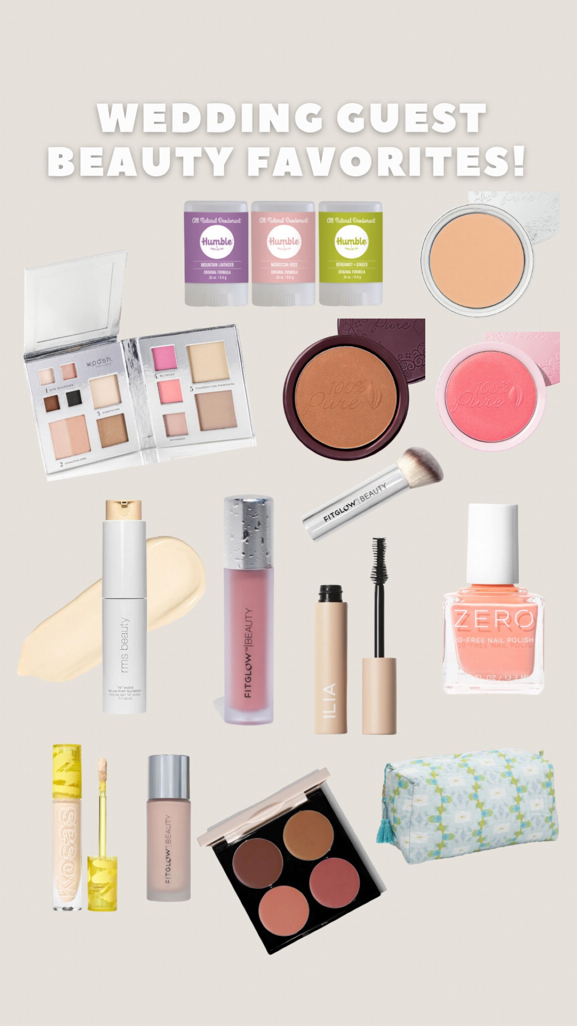 Wedding guest beauty favorites!! Clean beauty! Clean makeup! Clean deodorant!! Beauty must haves!! 

#LTKGiftGuide #LTKwedding #LTKstyletip