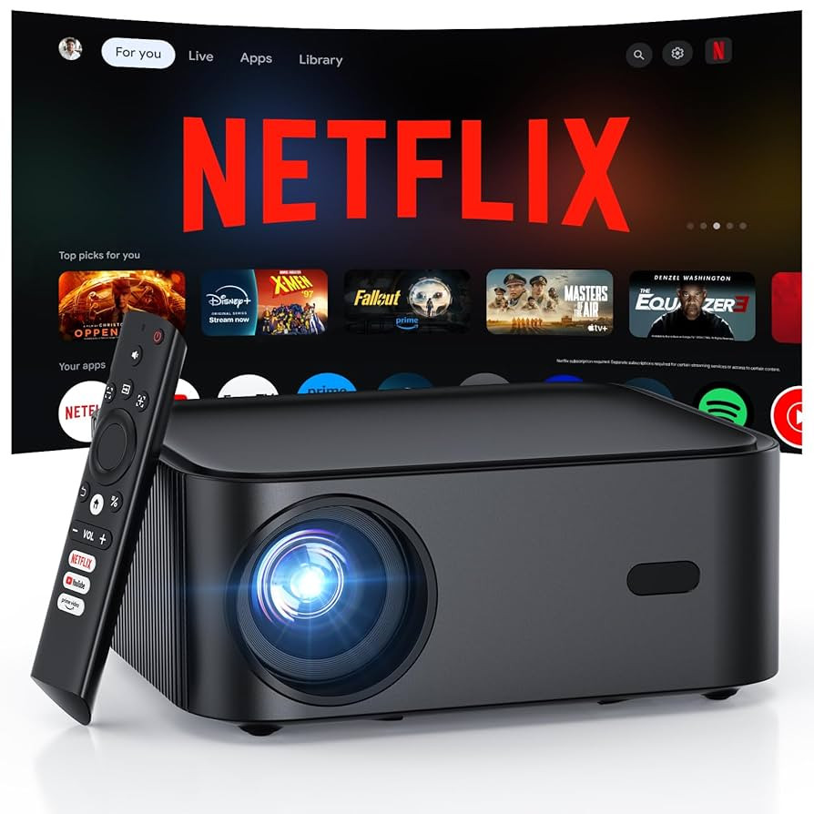 Official Licensed Netflix Smart Projector, HAPPRUN Projector 4K with Wifi and Bluetooth, DoIby Au... | Amazon (US)