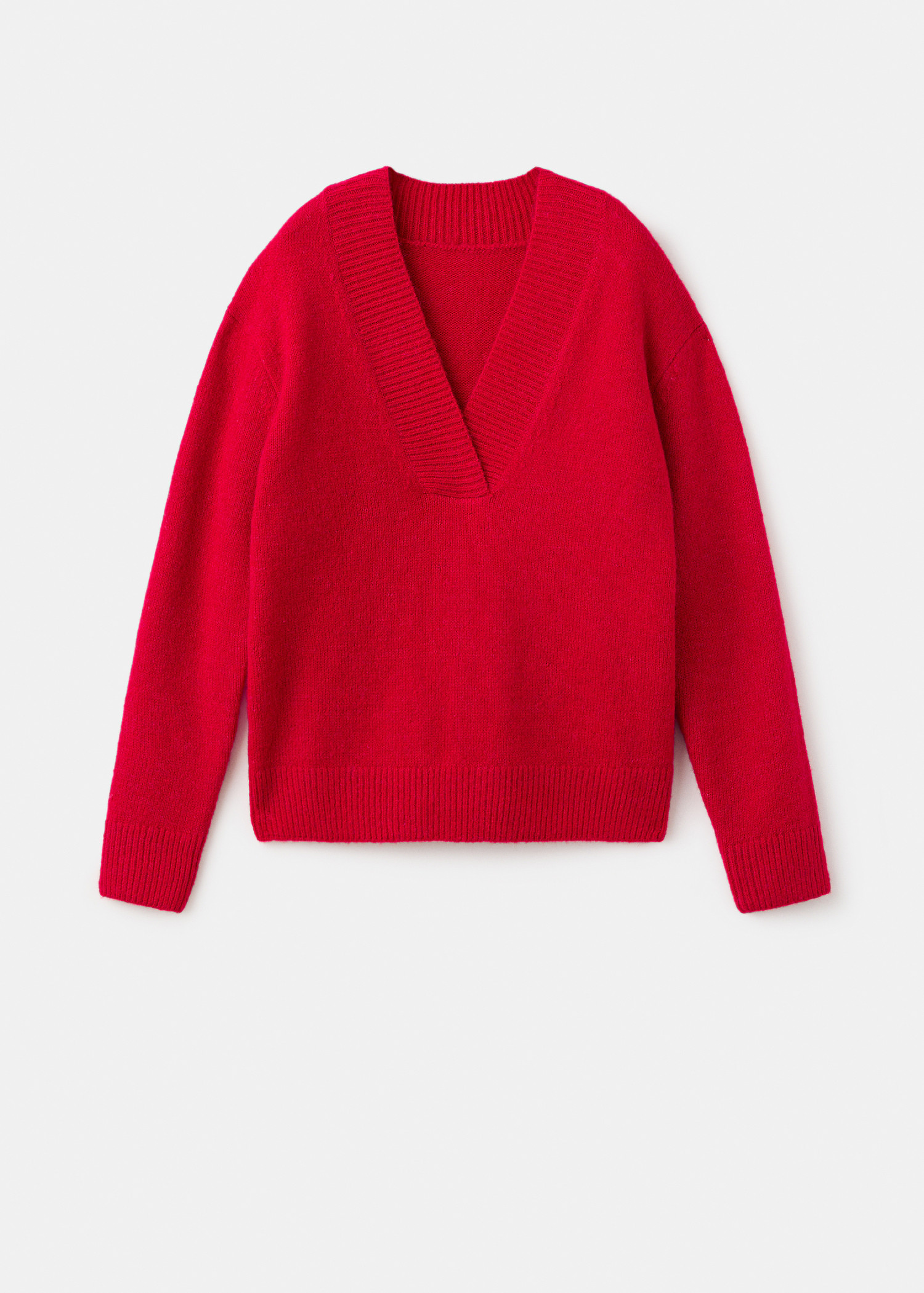 Chunky-knit V-neck sweater - Women | MANGO USA | Mango (US/MX/AU)