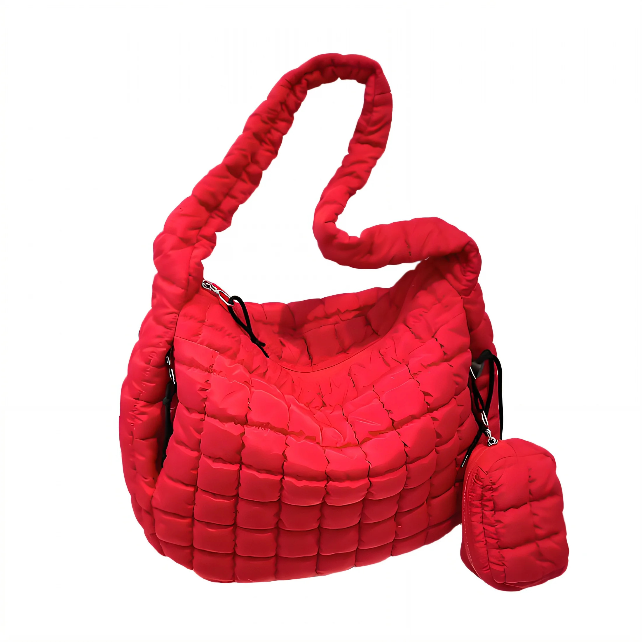 GASTROPOD Puffy Tote Bag,Large Capacity Puffer Purse,Soft Strap Puffy Bag,Red | Walmart (US)