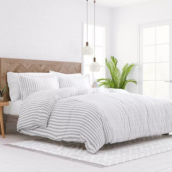 Home Collection Premium Ultra Soft Puffed Rugged Stripes Duvet Cover Set | Kohl's