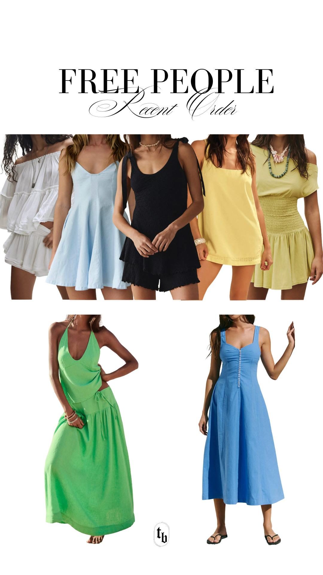 Recent order from Free People!! 

 

#LTKgrwm #LTKootd #LTKMidsize