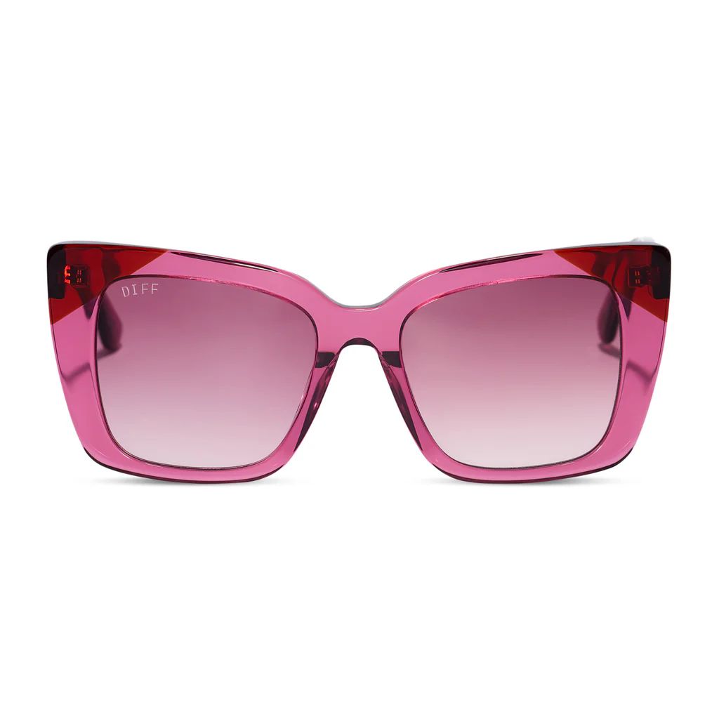 COLOR: macarena pink crystal   wine gradient sunglasses | DIFF Eyewear