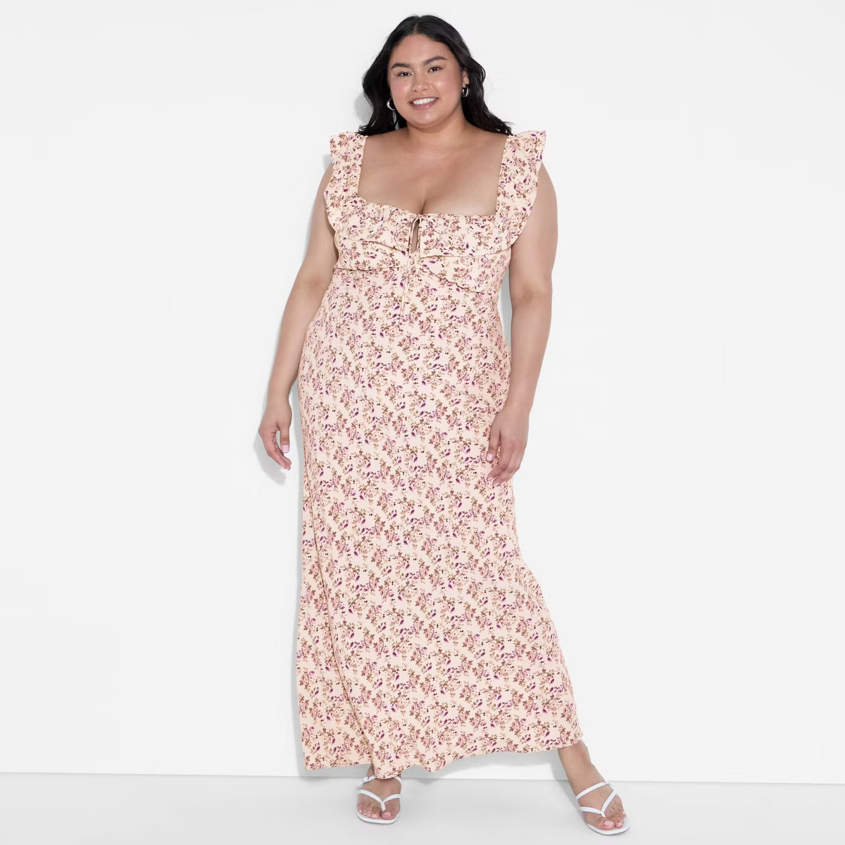 Women's Flounce Sleeve Maxi Empire Waist Dress - Wild Fable™ | Target