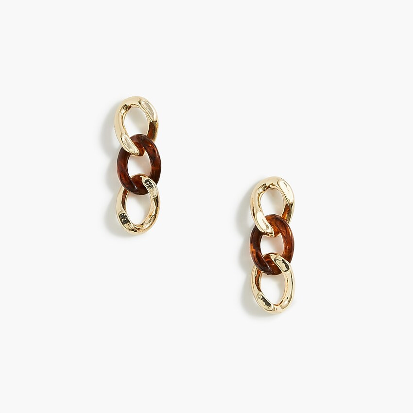 Tortoise chain earrings | J.Crew Factory