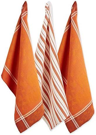 DII Sonoma Harvest Dishtowel Set, Burnt Orange, 18x28, 3 Piece | Amazon (US)