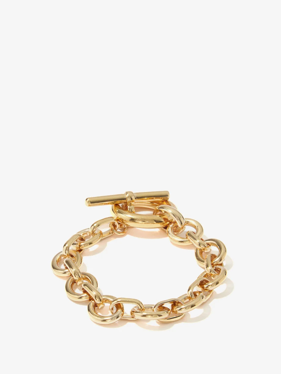 Portrait 14kt gold-plated chain bracelet | Matches (UK)