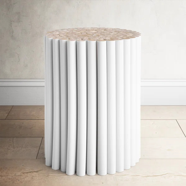 Amhold Solid Wood Drum End Table | Wayfair North America