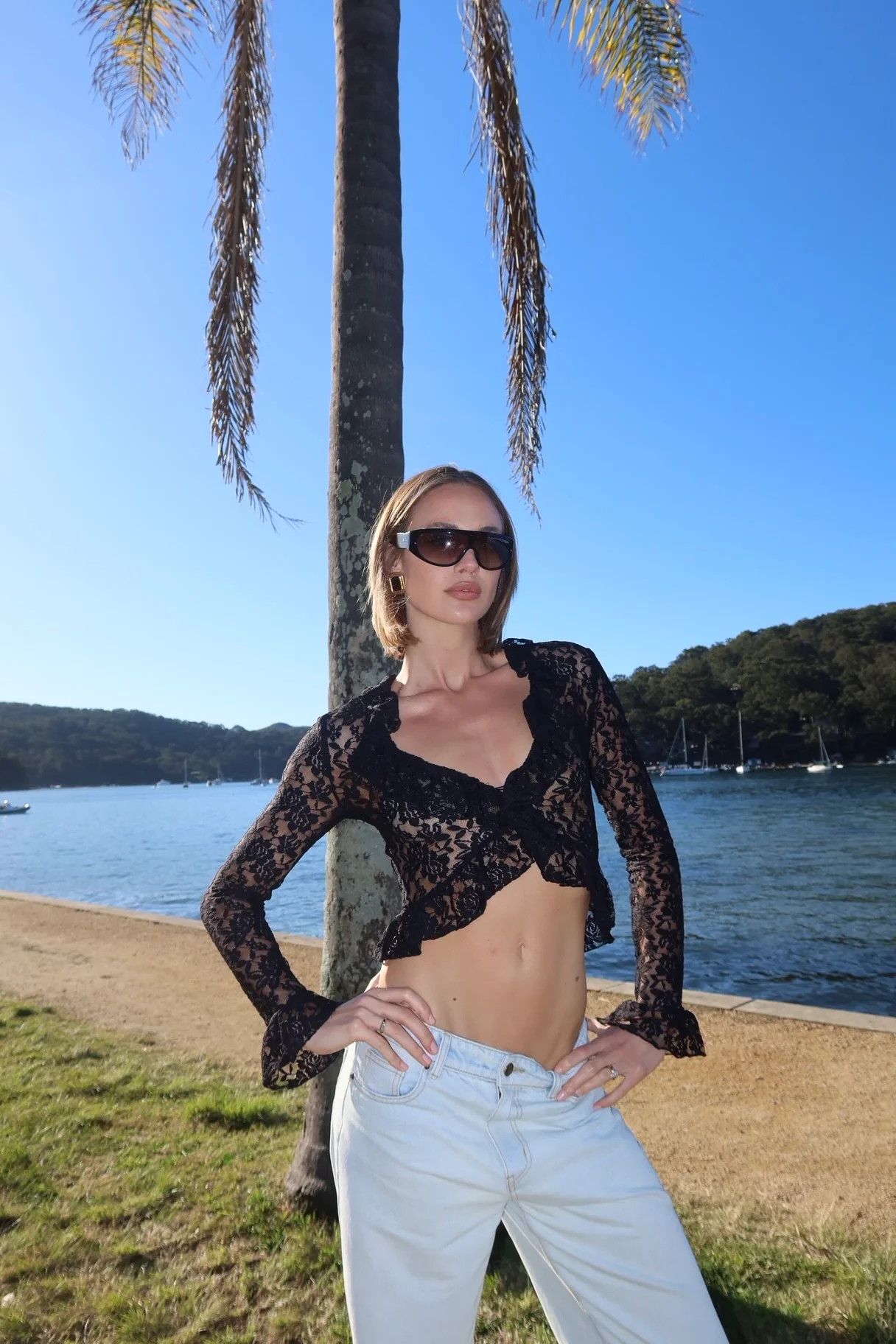Long Nights Long Sleeve Top Onyx | Hello Molly (US)