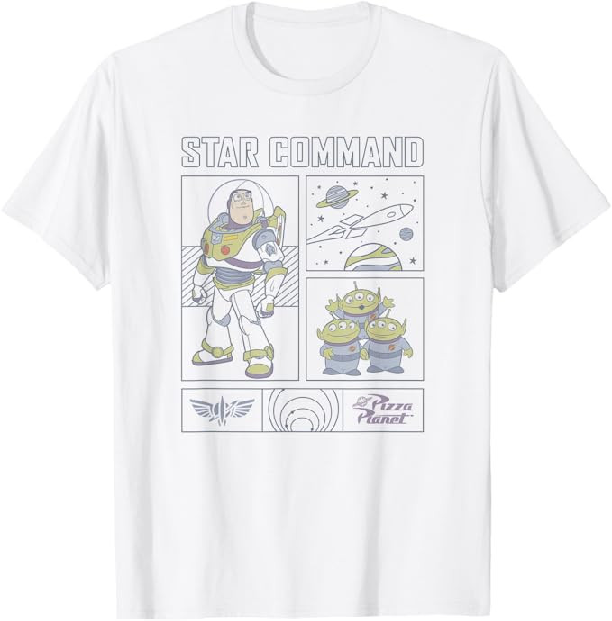 Disney Pixar Toy Story Buzz Lightyear Star Command Comic T-Shirt | Amazon (US)