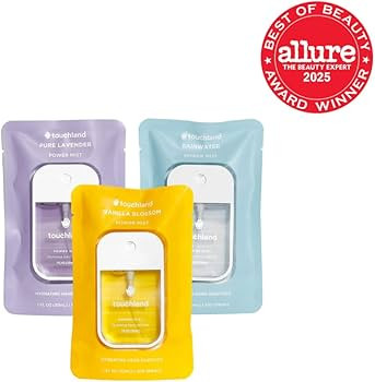 Touchland Power Mist Hydrating Hand Sanitizer Spray, BLOSSOM Trio Set (Lavender, Vanilla, Rainwat... | Amazon (US)