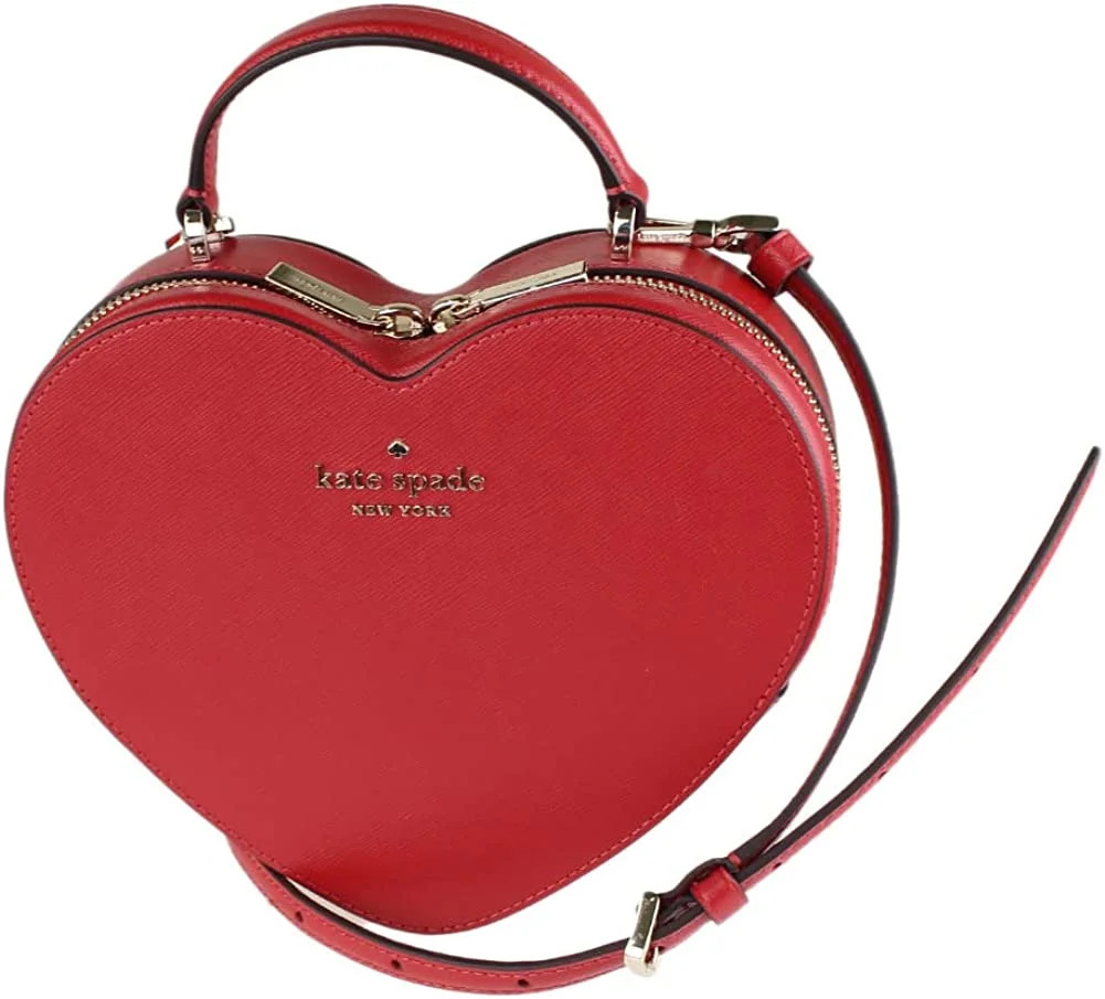 Kate Spade New York Women's Leather Heart Crossbody Handbag, Candied Cherry | Walmart (US)