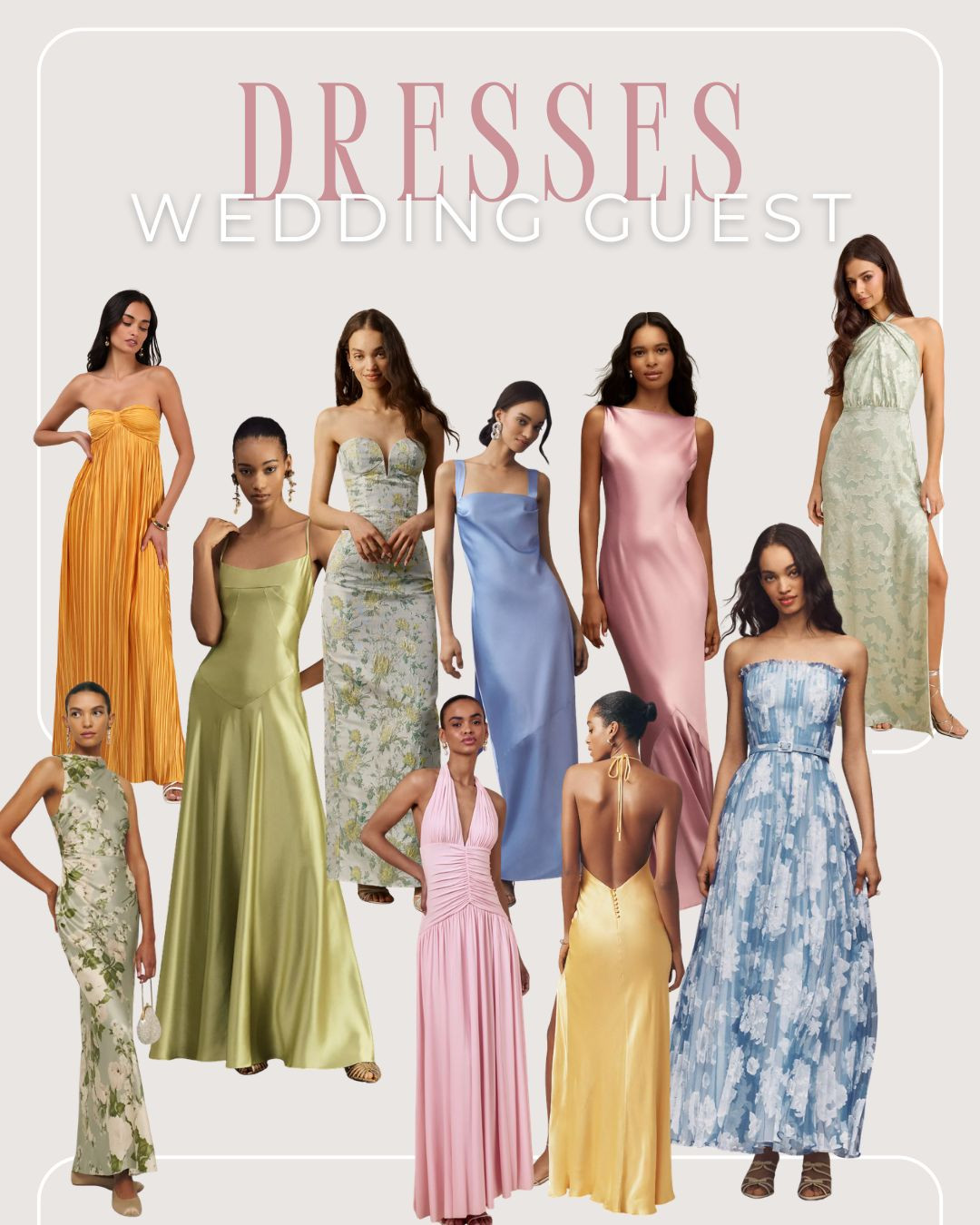 tons of summer wedding guest dresses!

summer wedding guest dresses / wedding guest dress inspo / wedding guest dress ideas / formal dresses / long dresses / wedding guest inspo