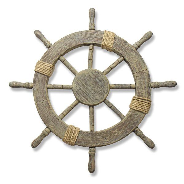 Large Marine Ship Wheel Nautical Decor | Bed Bath & Beyond