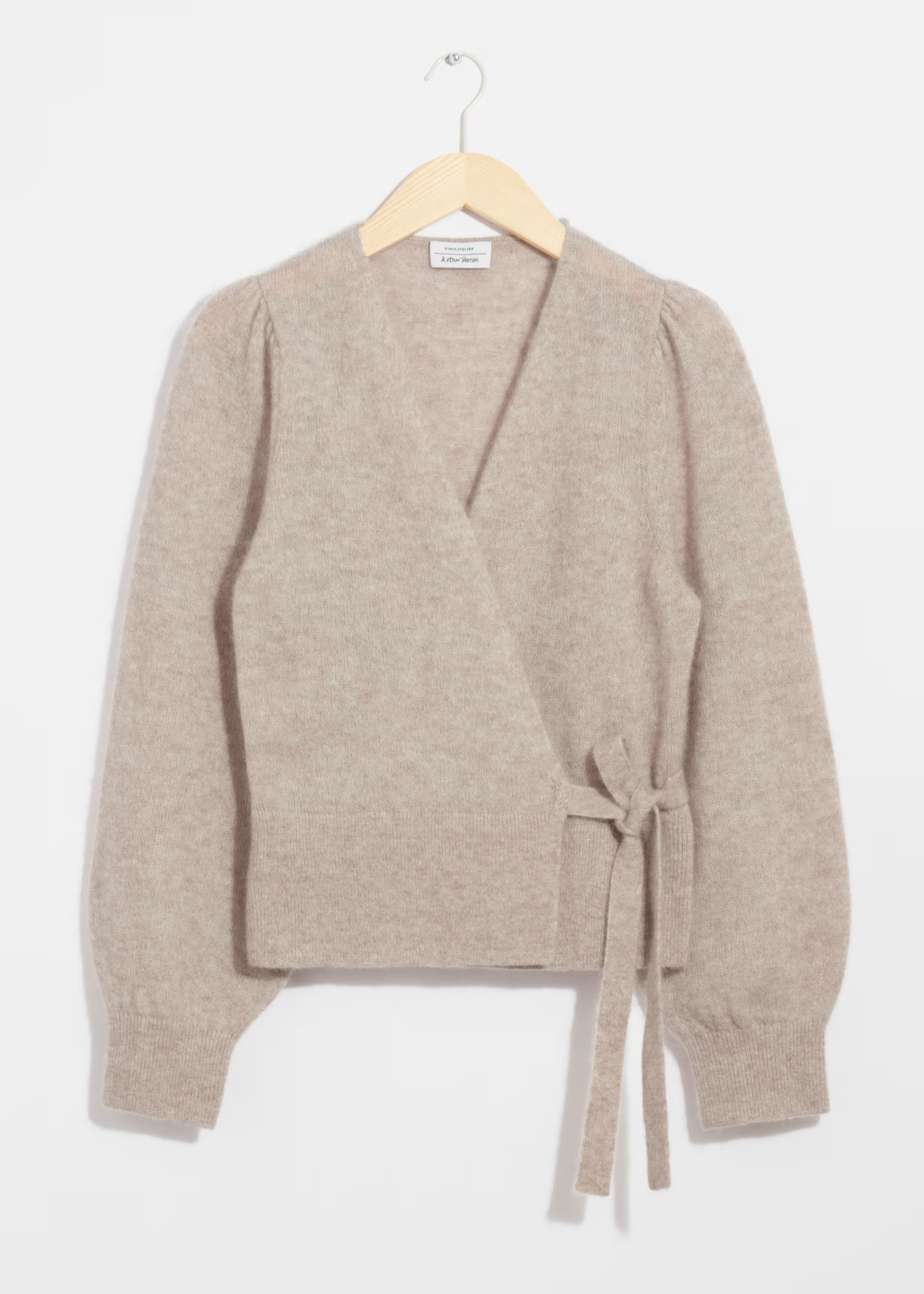 Mohair-Blend Knitted Wrap Cardigan - Beige - & Other Stories GB | & Other Stories UK