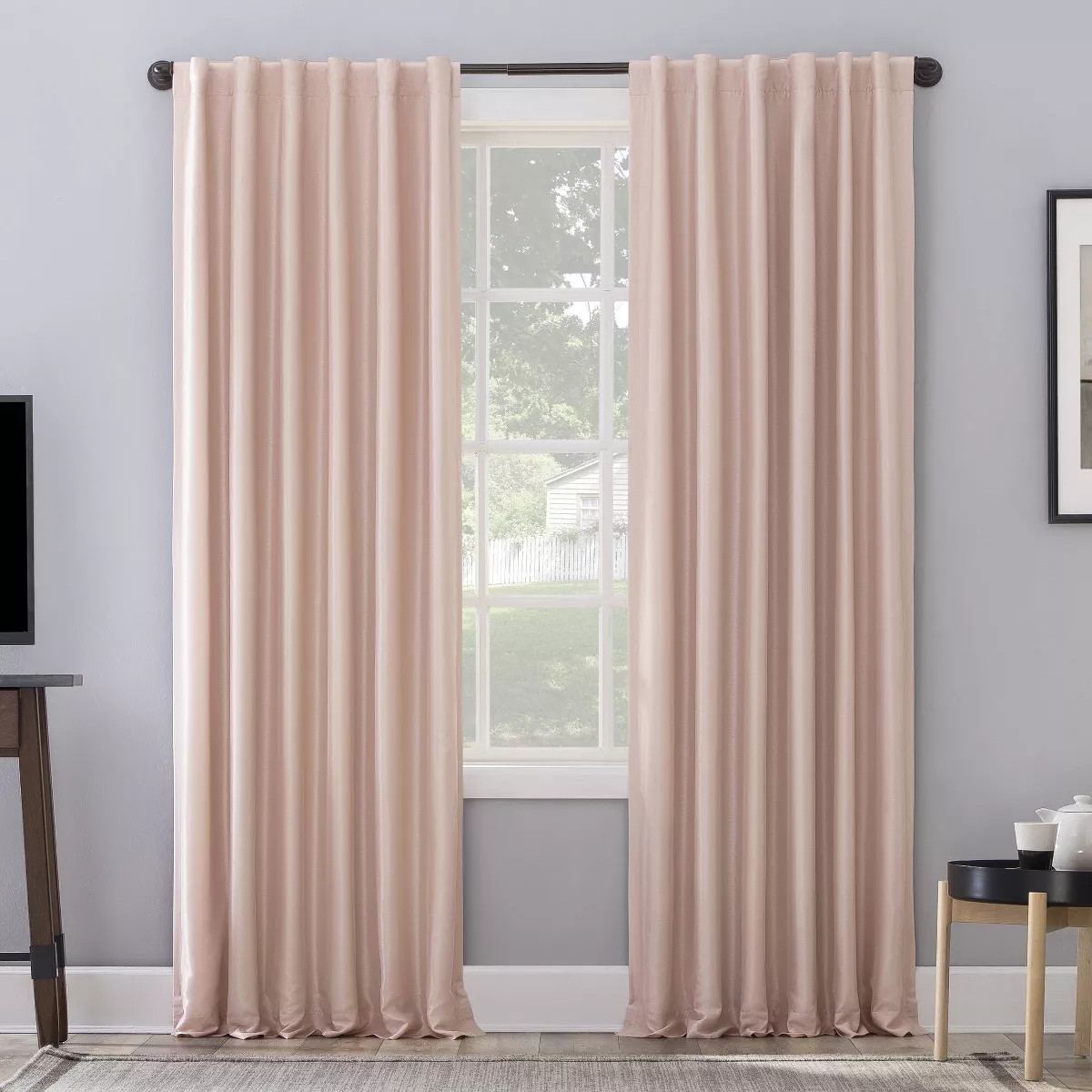 Sun Zero Blackout Evelina Faux Dupioni Silk Curtain Panel | Target