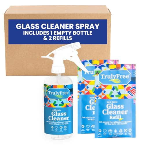 Truly Free Natural Glass Cleaner Spray- Removes Dirt & Debris for Sparkling Clean Windows & Glass... | Amazon (US)