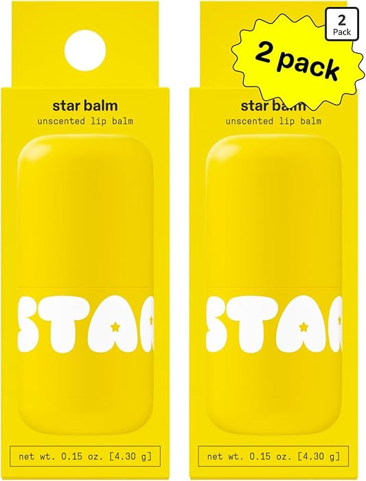 Starface Star Balm Unscented, Hydrating Lip Moisturizer with Shea Butter, Cocoa Butter, and Cocon... | Amazon (US)