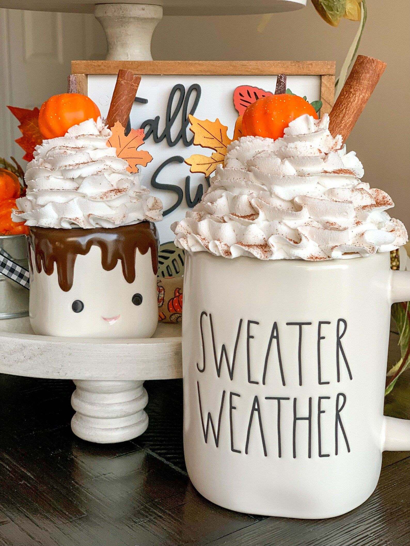 TOPPER Only-fall Faux Whipped Cream Mug Topper Fall Faux - Etsy | Etsy (US)